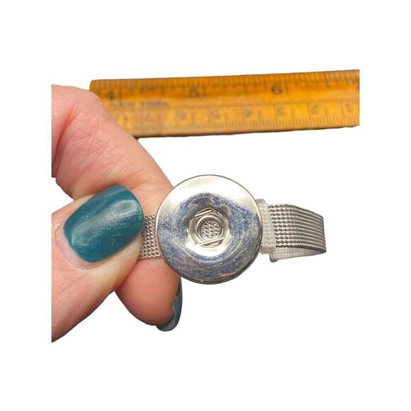 Bracelets set of four two cuffs two bangle rhinestones silver tone - Picture 4 of 9